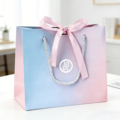 Elegant White Art Paper Retail Shopping Bag