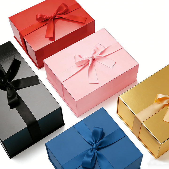 Close-up detail of Magnetic Closure Luxury Gift Box with custom logo printing