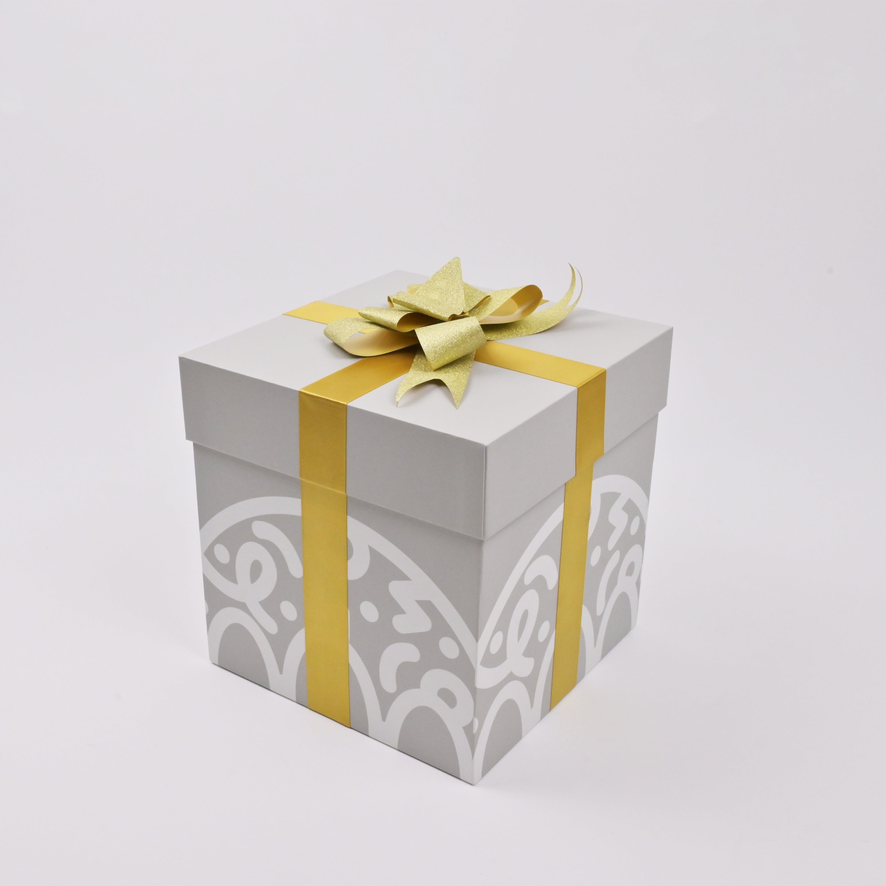 White snowflake gift box wholesale custom printed holiday packaging