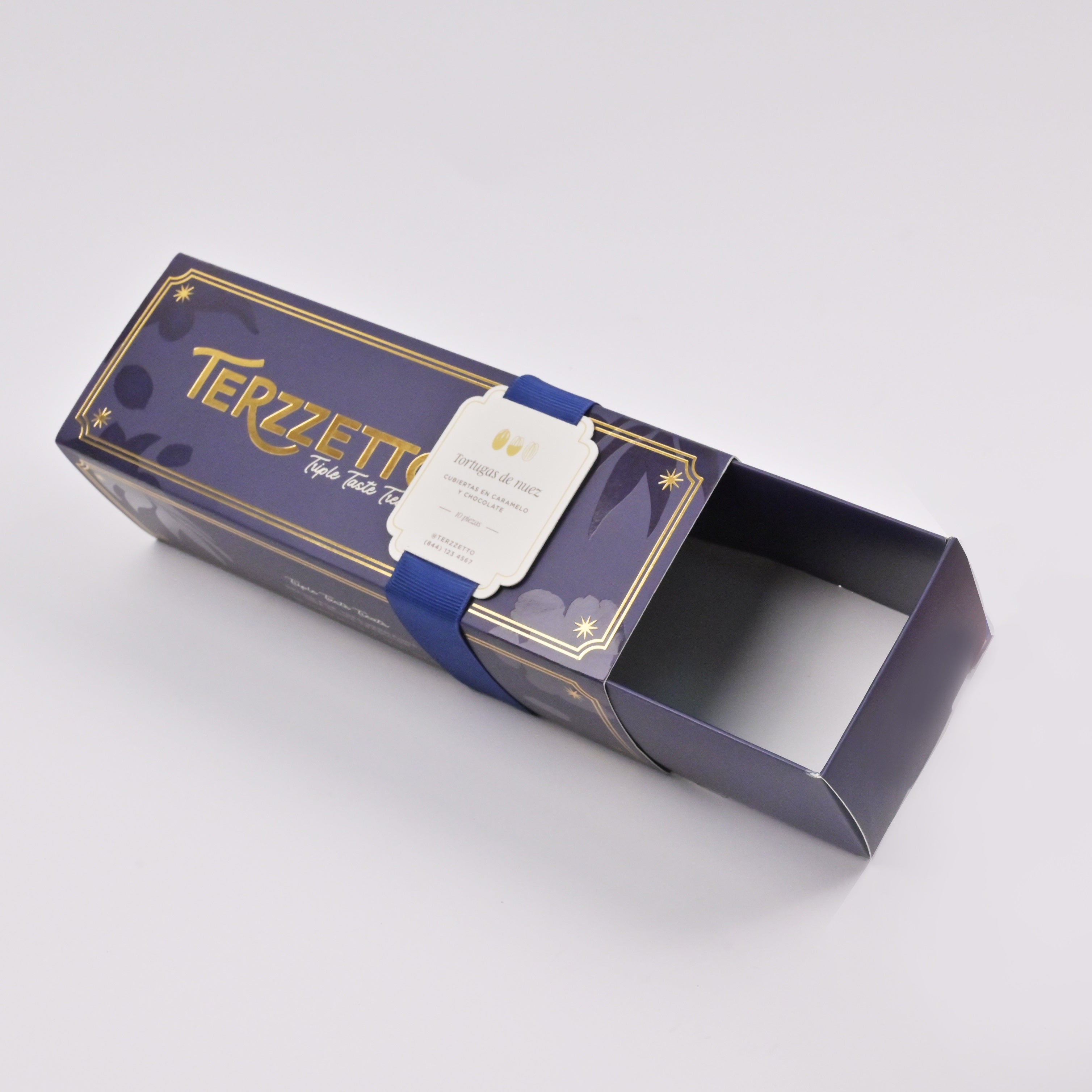 Rigid drawer gift box with satin ribbon wholesale custom packaging