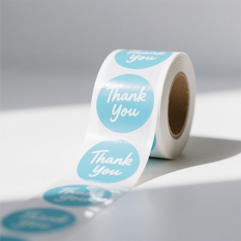 Coated Paper | "Thank You" Print | Packaging Seal Sticker