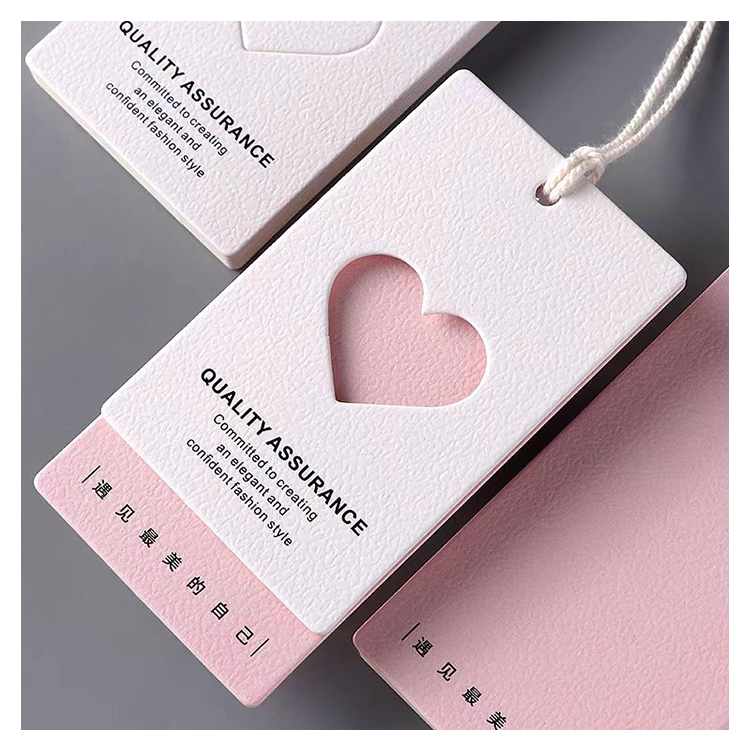 Pink Cardstock | Heart-Shape Cutout | Fashion Accessory Tag