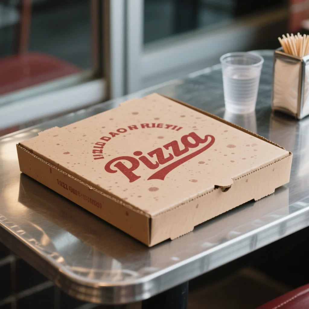B-Flute Corrugated | Grease-Resistant Coating | Pizza Delivery Box
