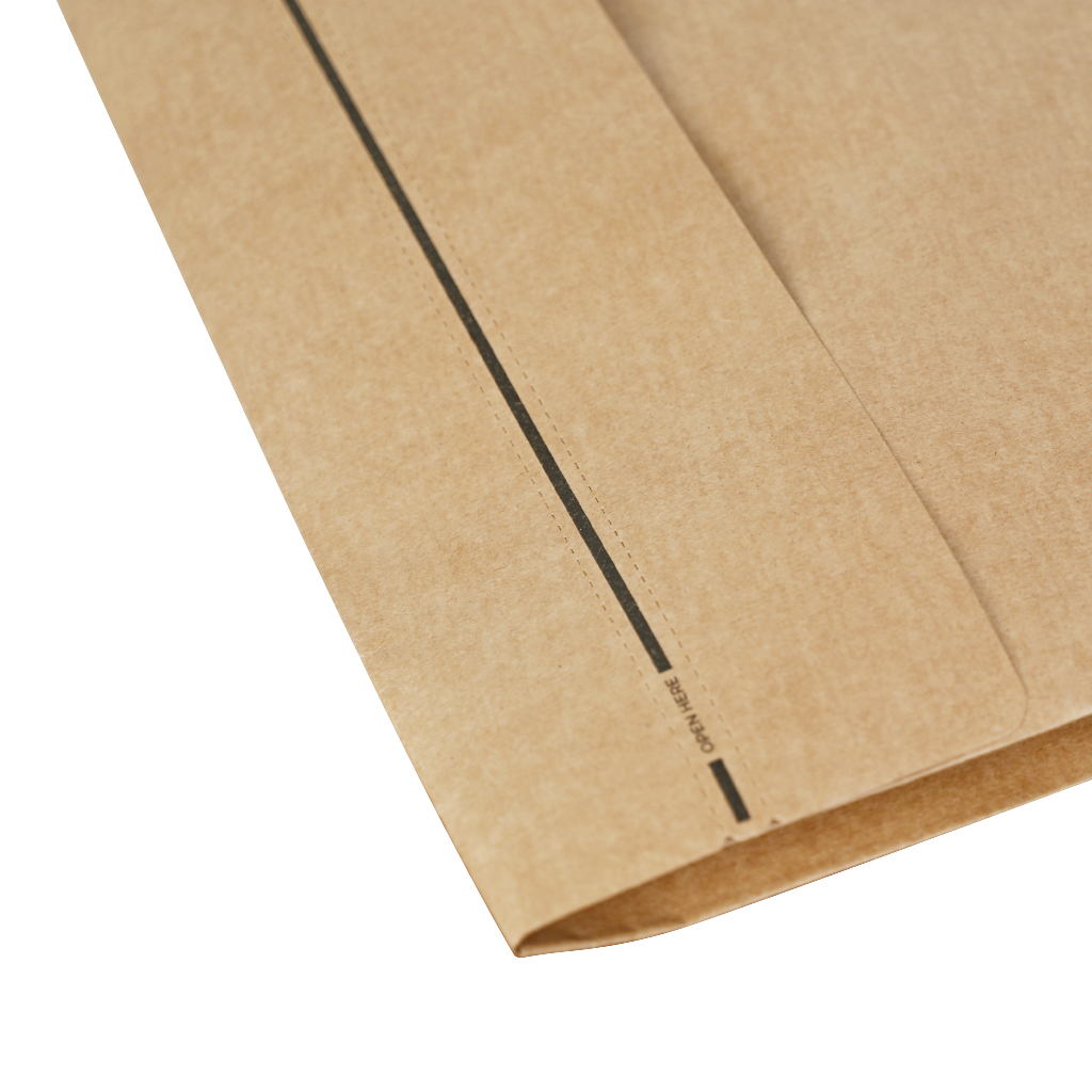 Close-up detail of Double Adhesive Strip Biodegradable Mailer Bag with custom logo printing