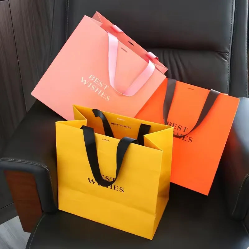 Ribbon Handles Premium Gift Bag - Premium Wholesale Custom Packaging Solution