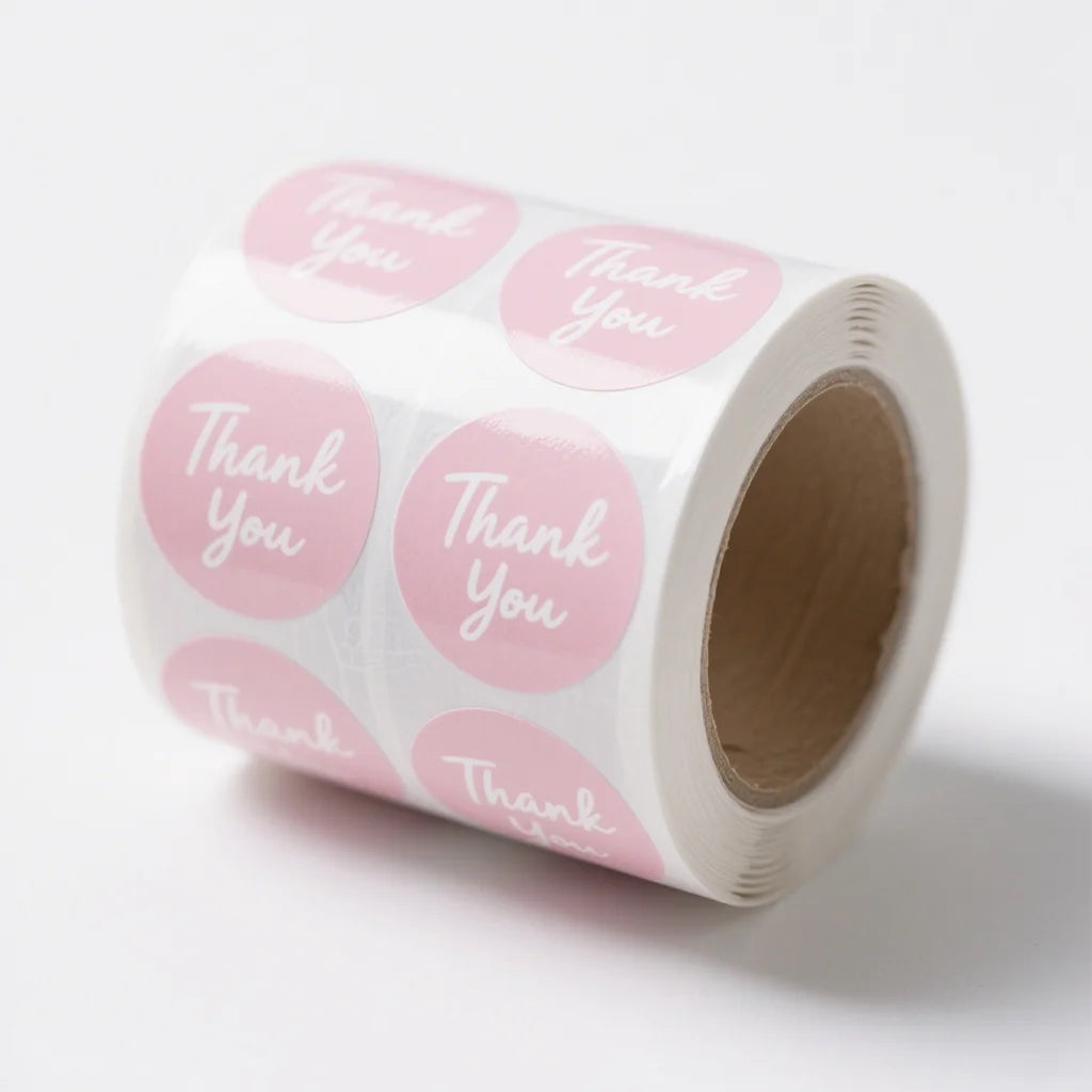 Close-up detail of Roll Format Logistics & Barcode Label with custom logo printing