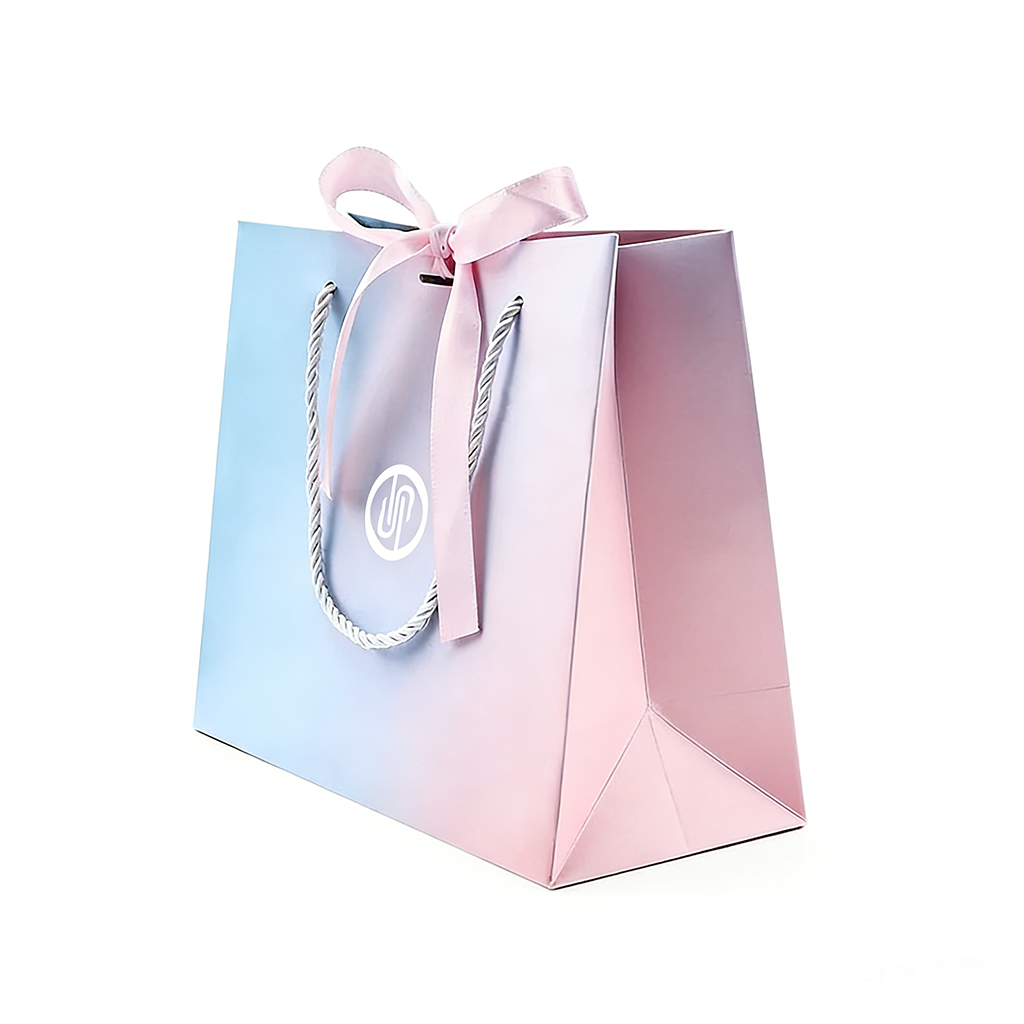 Elegant White Art Paper Retail Shopping Bag