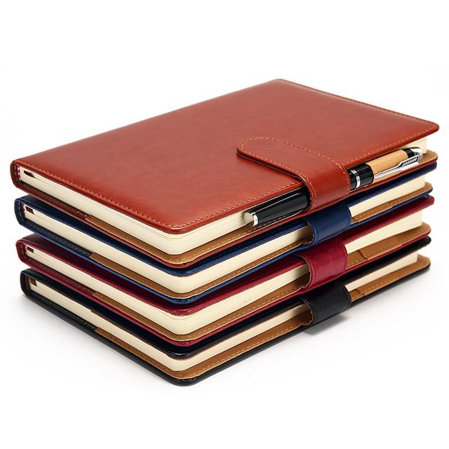 Debossed logo leather journal notebook custom wholesale packaging