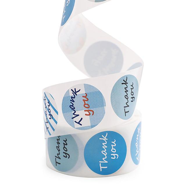 Thank you print round packaging seal sticker custom wholesale