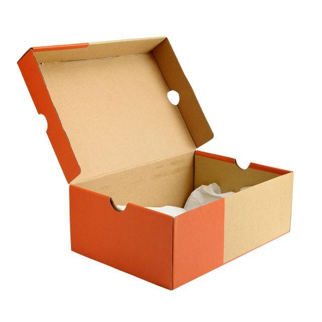 Foldable corrugated shoe box custom print wholesale packaging