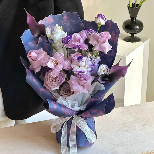Korean style PVC waterproof florist flower wrapping paper wholesale