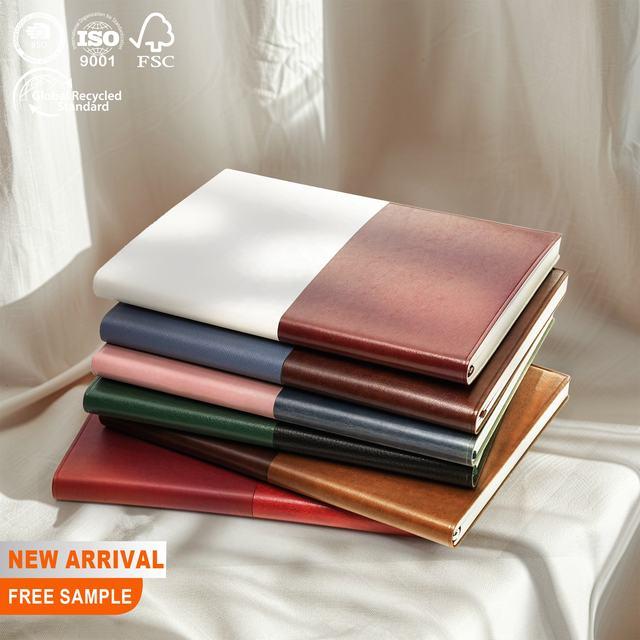Multi-color PU leather business notebook custom logo B2B wholesale