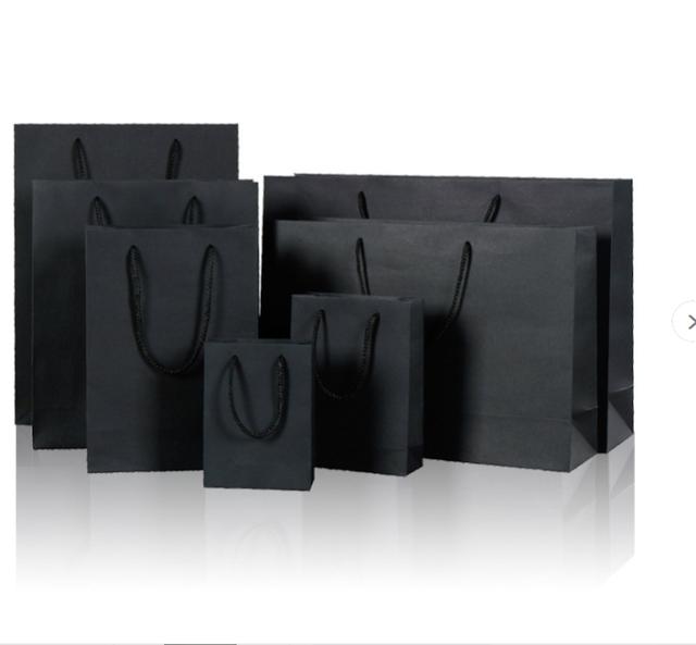 Custom logo twisted paper handle shopping bag bulk wholesale