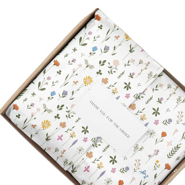 Printed tissue paper clothing wrapping custom logo B2B packaging