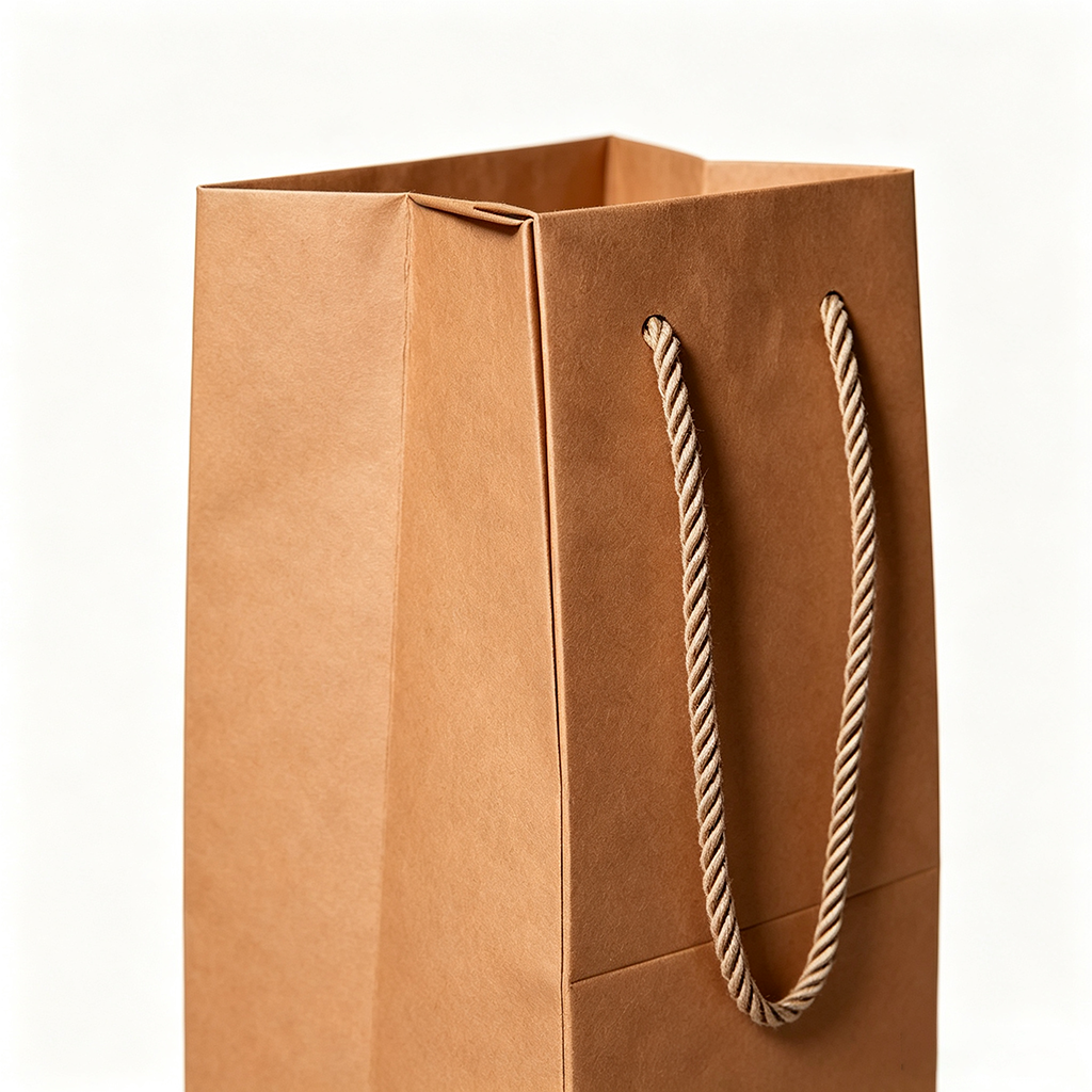 Sustainable Kraft Paper Wine Carrier with Windows